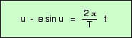 Formule : Equation de Kepler